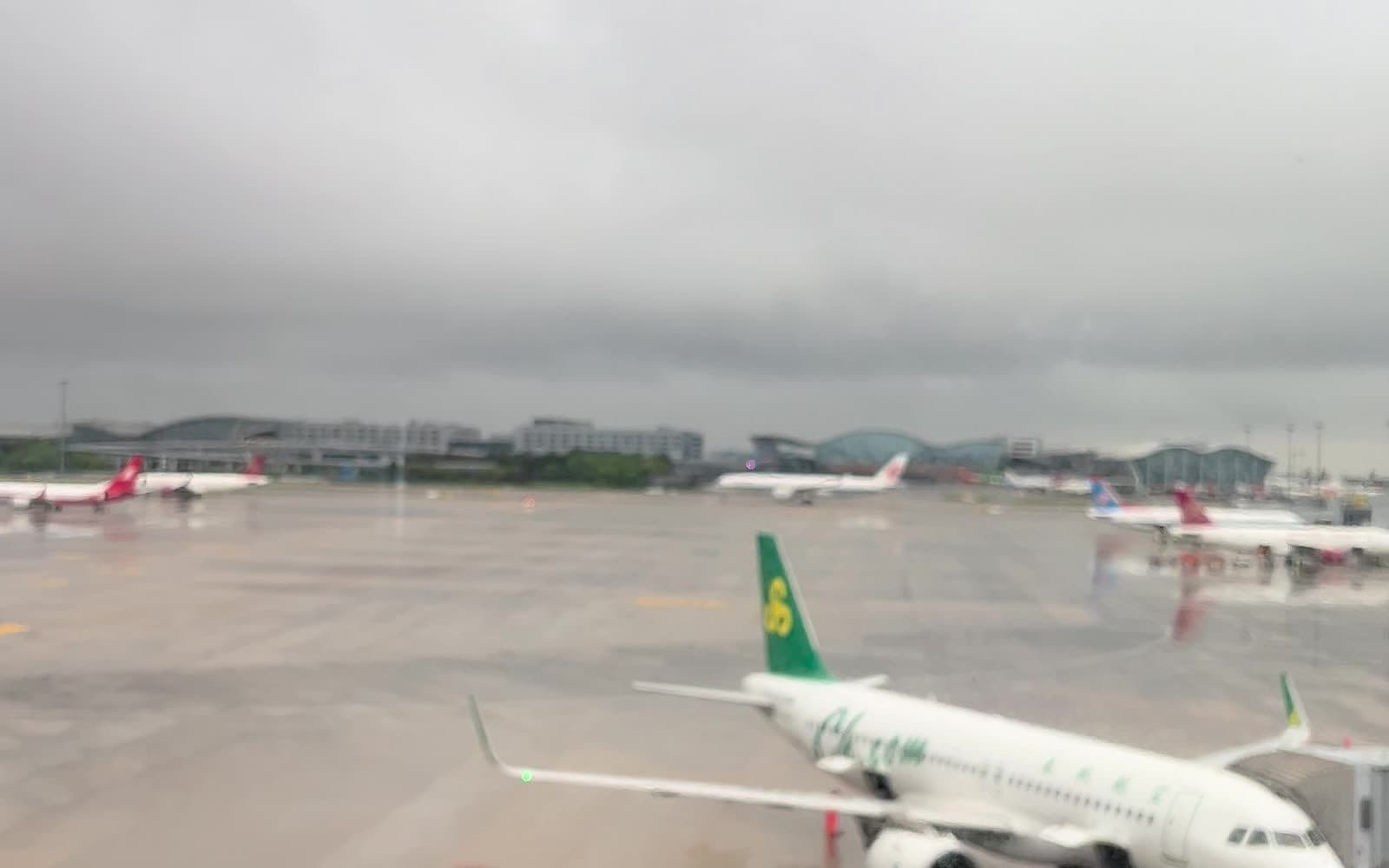 An aircraft at the airport apron